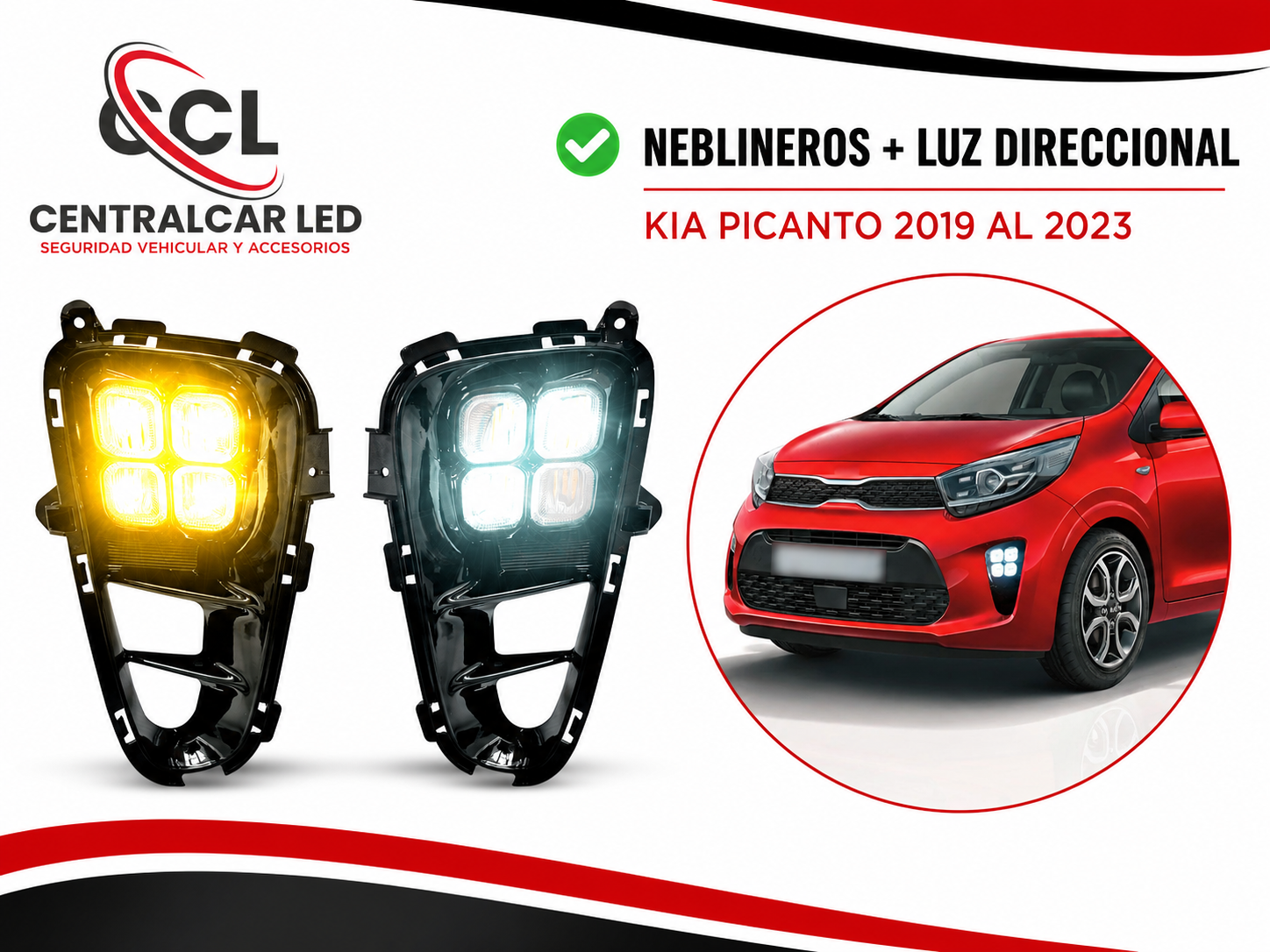 NEBLINERO MAS LUZ DIRECCIONAL KIA PICANTO 2021 2023