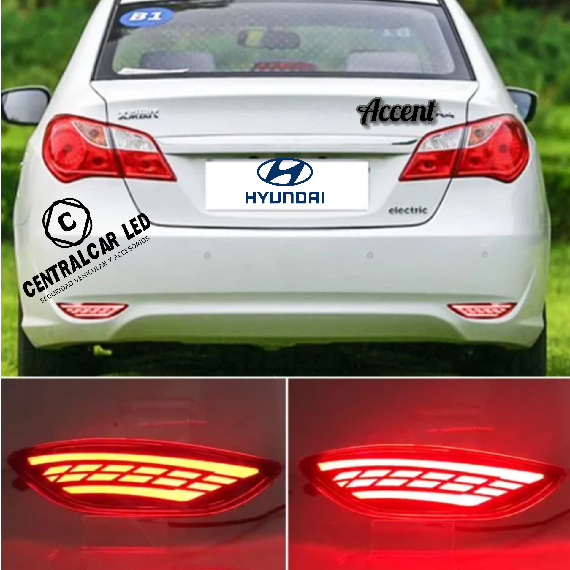 LUCES POSTERIORES HYUNDAI ACCENT 2012 -2017 3 FUNCIONES