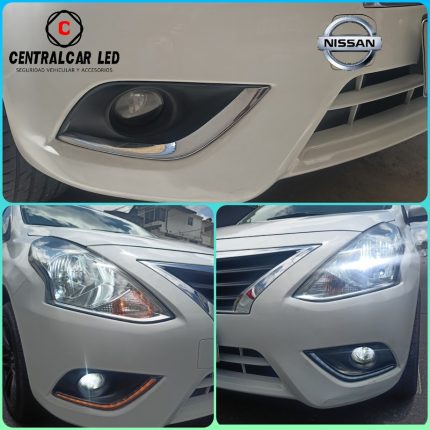 NEBLINEROS + LUZ DIURNA + LUZ DIRECCIONAL NISSAN   VERSA 2014 - 2015
