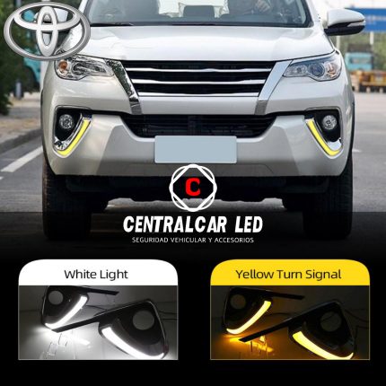 LUZ DIURNA + LUZ DIRECCIONAL TOYOTA FORTUNER 2015 - 2020