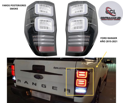 FAROS POSTERIORES SMOKE  FORD RANGER AÑO 2015-2021