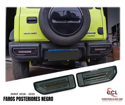 FAROS POSTERIORES NEGRO  SUZUKI	JIMNY 2018 - 2020