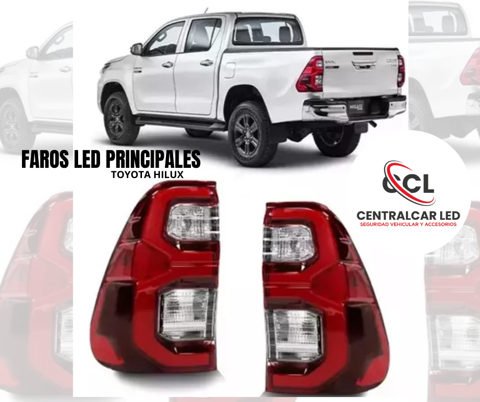 FAROS POSTERIORES ROJO TOYOTA HILUX