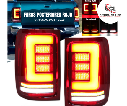 FAROS POSTERIORES ROJOS VOLKSWAGEN	"AMAROK 2008 - 2019 ROJO"