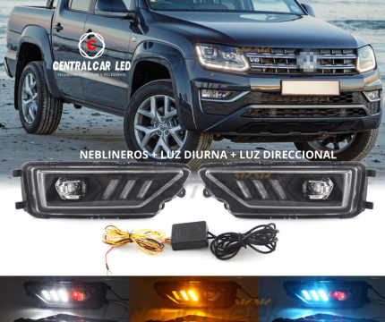 NEBLINEROS + LUZ DIURNA + LUZ DIRECCIONAL "VOLKSWAGEN AMAROK 2016 - 2020"