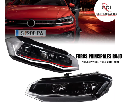 FAROS PRINCIPALES ROJO VOLKSWAGEN POLO 2019-2021