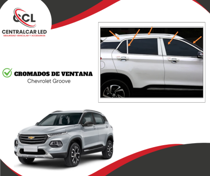KIT de cromados inoxidable, marco de ventanas CHEVROLET GROOVE (10pcs)