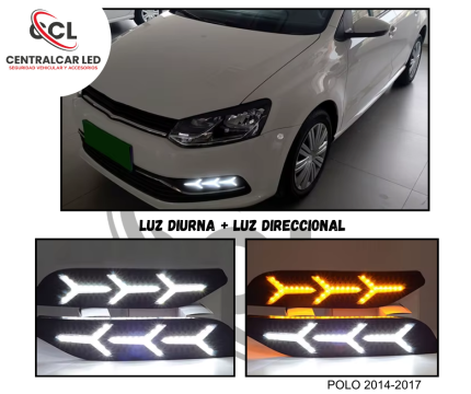 LUZ DIURNA + LUZ DIRECCIONAL VW POLO 2014-2017
