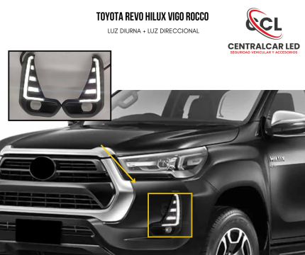 LUZ DIURNA + LUZ DIRECCIONAL TOYOTA REVO HILUX VIGO ROCCO