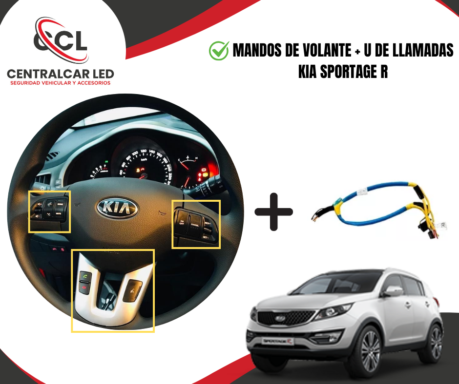MANDOS DE VOLANTE KIA SPORTAGE R+ U DE LLAMADAS