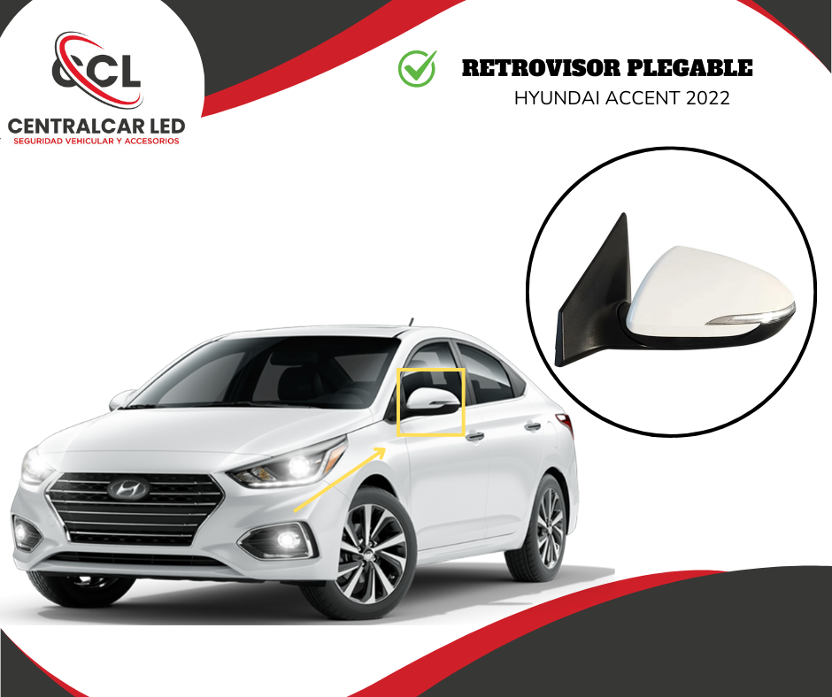 RETROVISOR PLEGABLE HYUNDAI ACCENT 2022