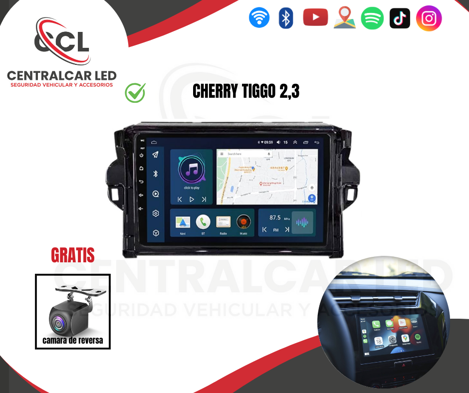 RADIO ANDROID CHERRY TIGGO 2,3
