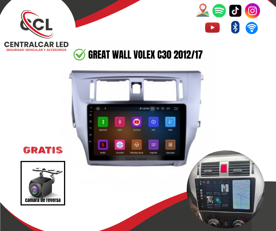 RADIO ANDROID GREAT WALL VOLEX C30 2012/17