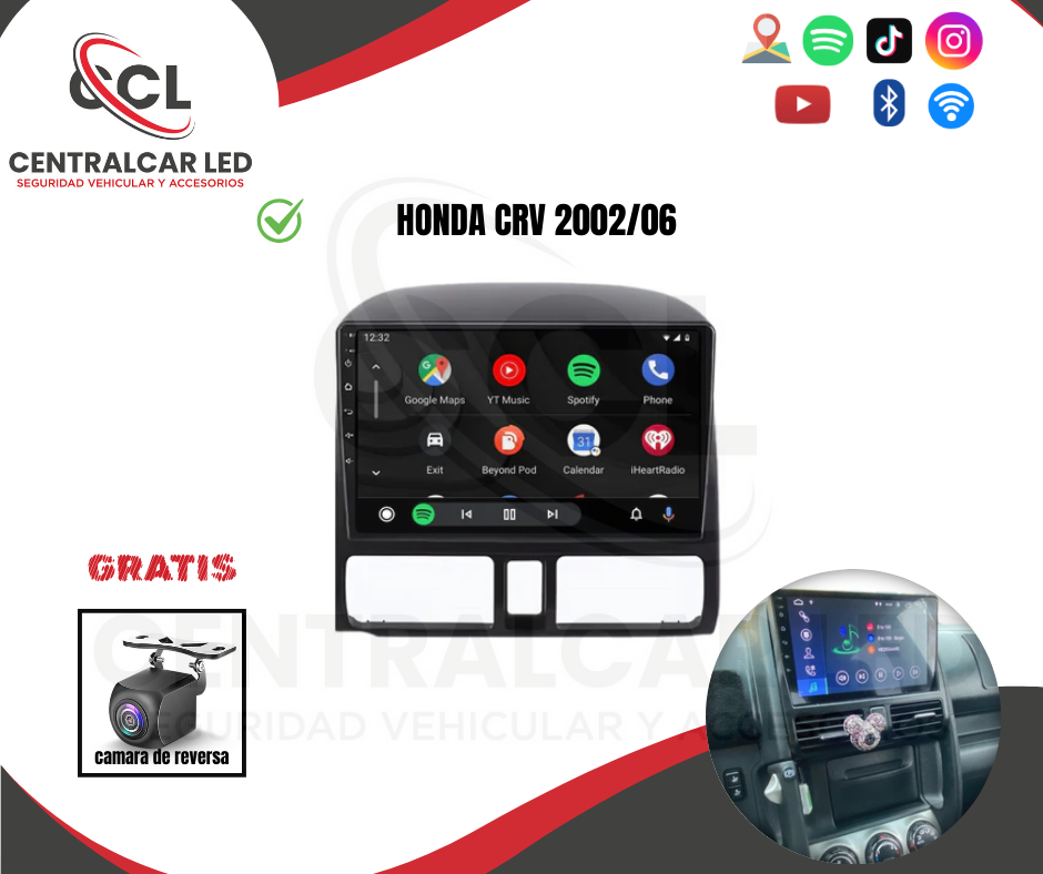 RADIO ANDROID HONDA CRV 2002/06