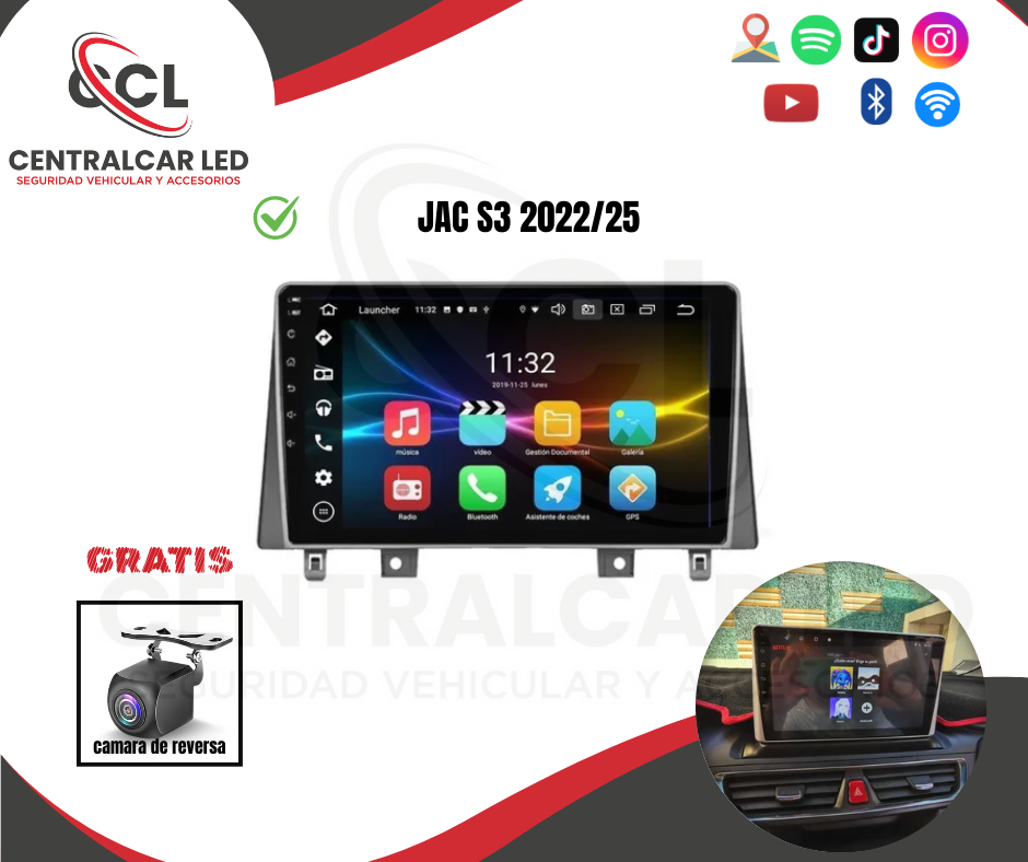 RADIO ANDROID JAC S3 2022/25