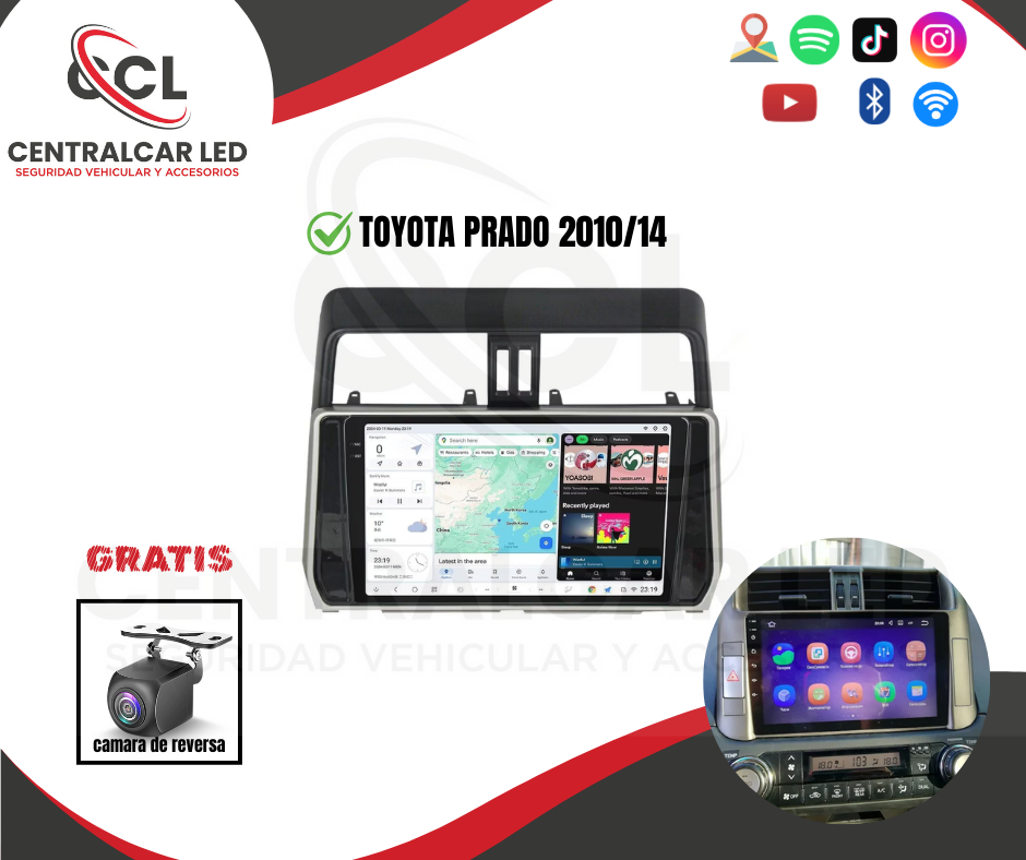 RADIO ANDROID TOYOTA PRADO 2010/14