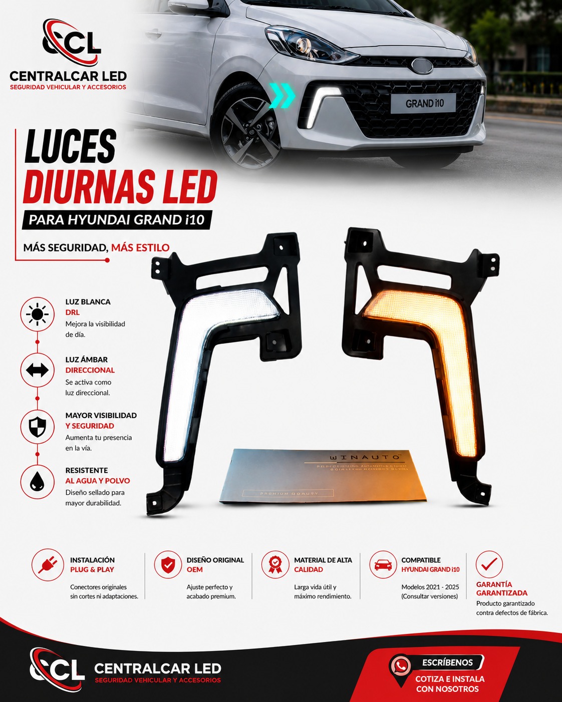 LUZ DIURNA Hyundai Grand i10 2026–2027