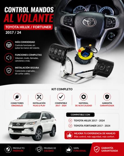 MANDOS AL VOLANTE TOYOTA HILUX / FORTUNER