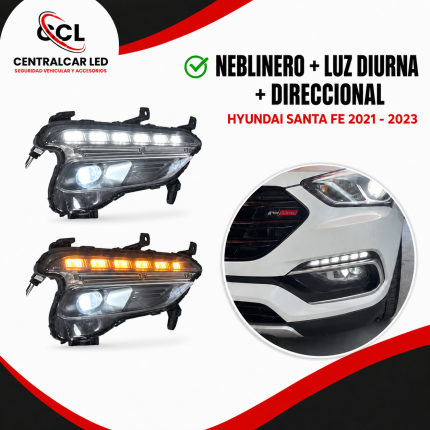 Neblinero mas luz direccional Hyundai Santa Fe 2021 al 2023